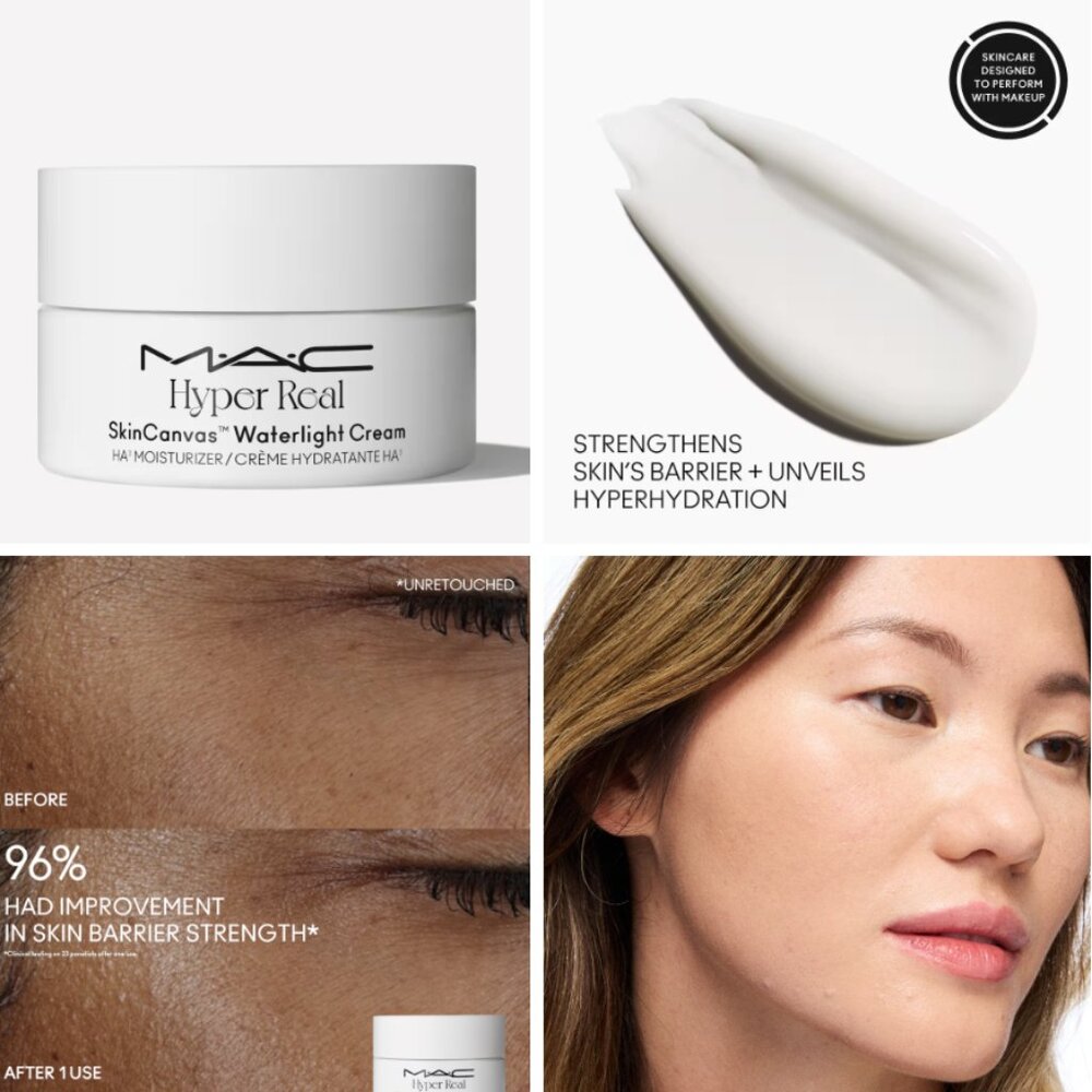 NWT MAC Hyper Real Skincanvas™ Waterlight Cream HA3 Moisturizer 1.7oz/50ml - Picture 5 of 5